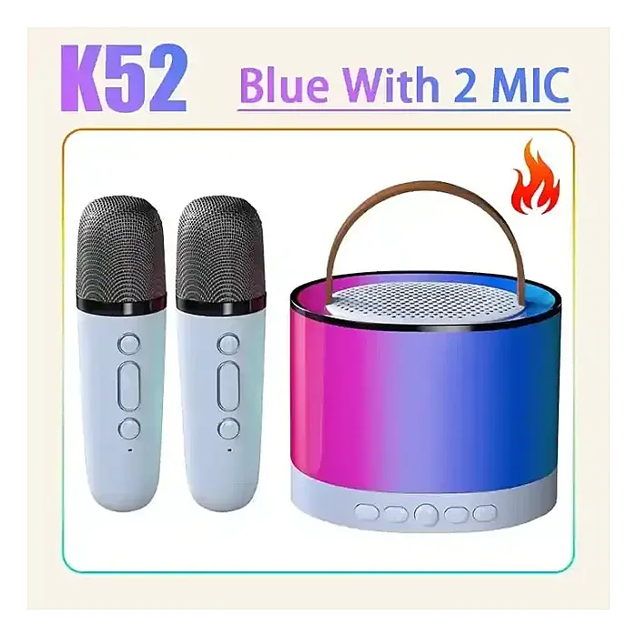 K52 Karaoke Machine with 2 Mic for Kids with Wireless Mics, 4-12...